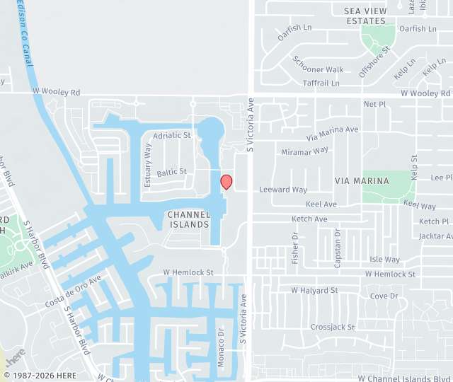 Location Map: 1601 Victoria Ave #103 Oxnard, CA 93035